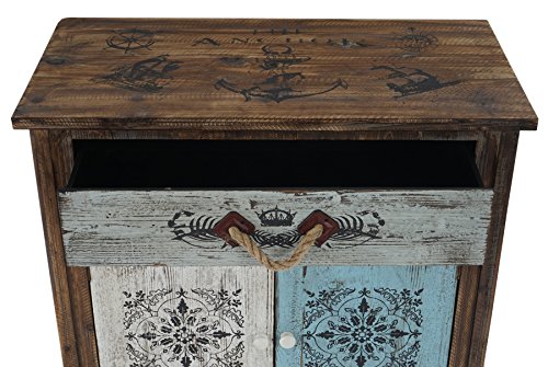 Mendler Kommode Funchal Schubladenkommode Schrank Shabby-Look, Vintage, 84x80x40cm