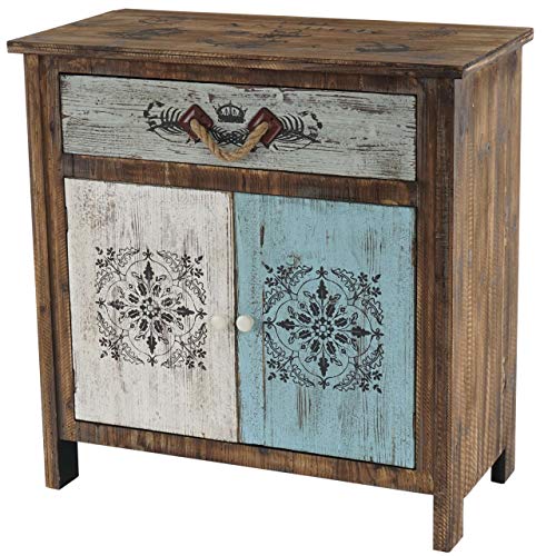 Mendler Kommode Funchal Schubladenkommode Schrank Shabby-Look, Vintage, 84x80x40cm